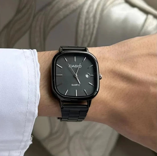 Casio Watch Silver + Blue – كاسيو ووتش فضي + أزرق